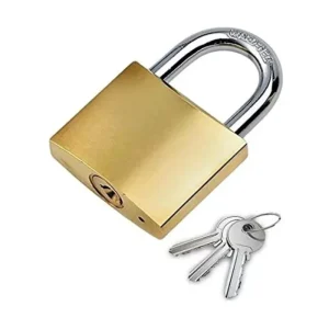قفل آویز وورکی طلایی سایز 38 میلی متر